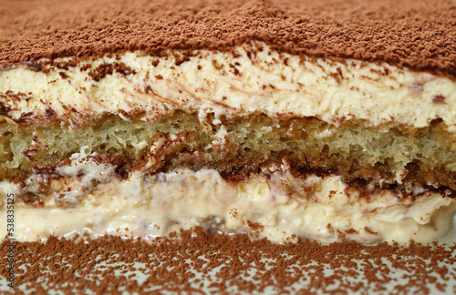Wallpaper Mural Closeup the Layers of Mouthwatering Tiramisu Torontodigital.ca