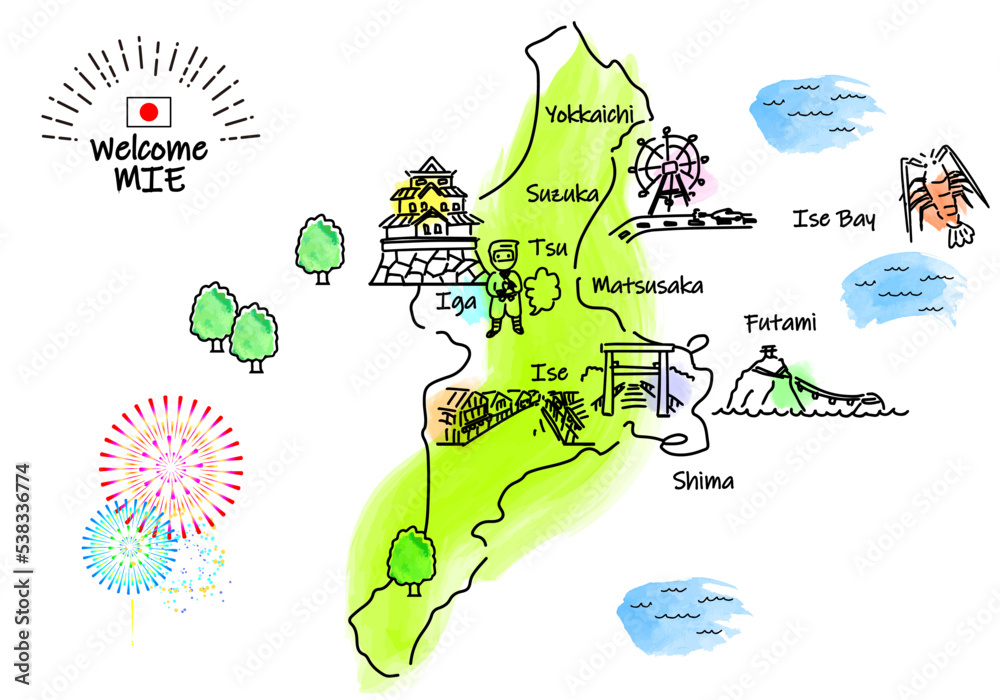 三重県 マップ イラスト – 三重県 地図 無料ダウンロード – OUHP
