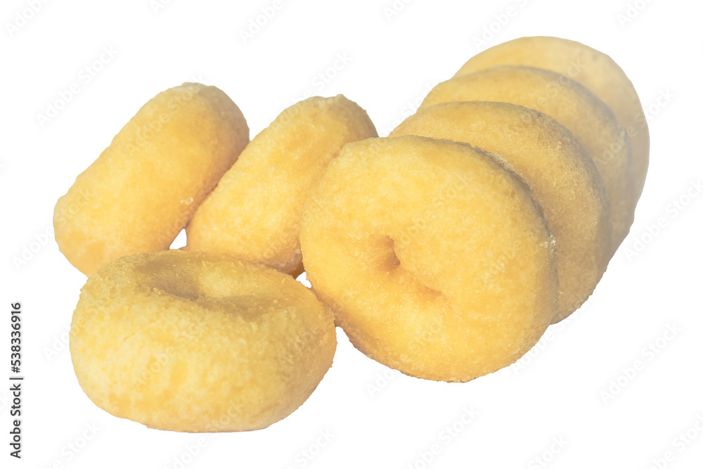 Close up of Small donuts have little sugar. Close up of Small donuts have little sugar.