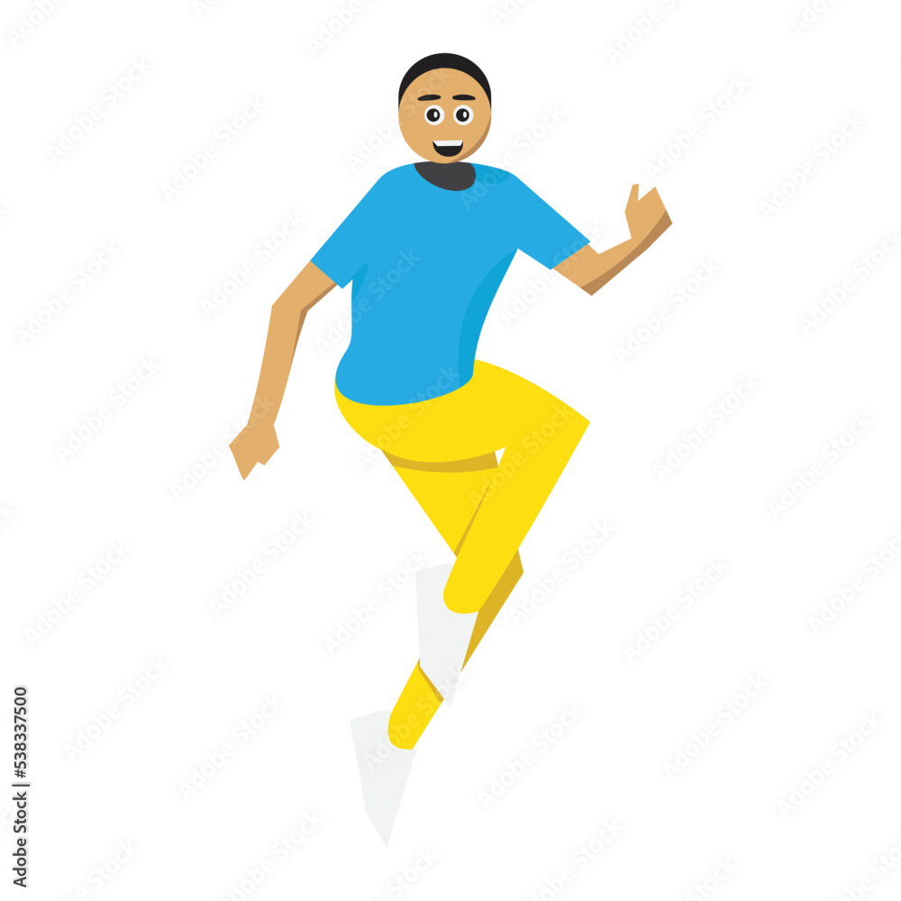 character of person jumping character of person jumping