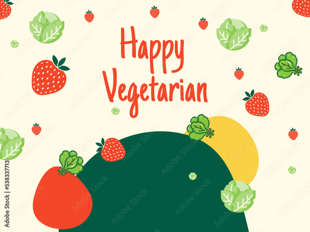 Vegetarian landscape template background design Vegetarian landscape template background design