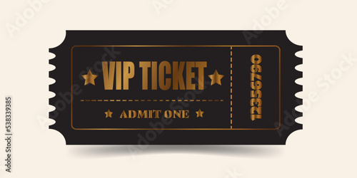Vip Ticket, vector illustration