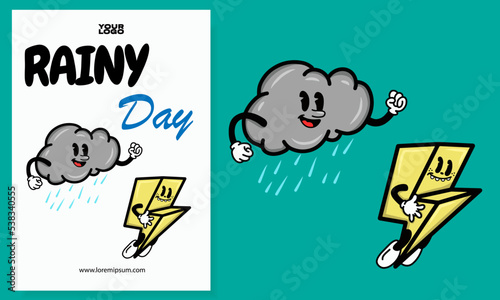RAINY DAY POSTER FLYER ILLUSTRATION