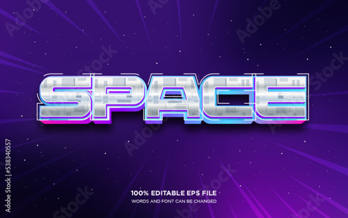 Space editable text style effect	
