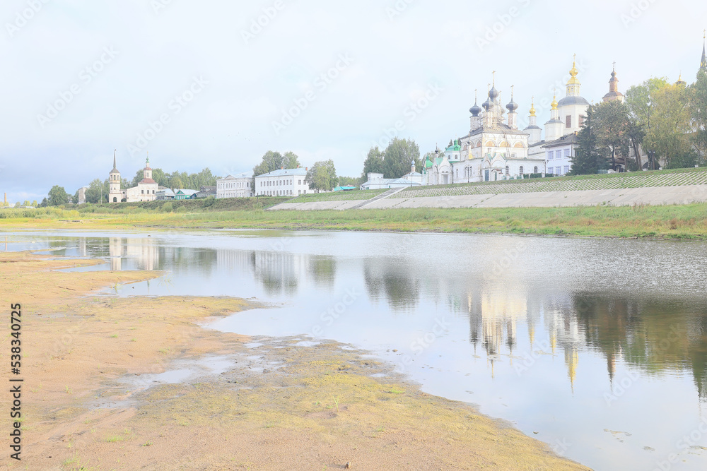 veliky ustyug church landscape russia north religion architecture