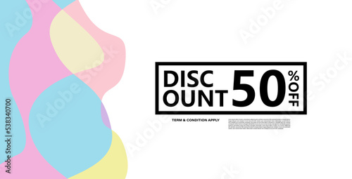Colorful abstract geometric or fluid banner template. Giveaway, discount, cash back, gift card, and member card bonus design template.