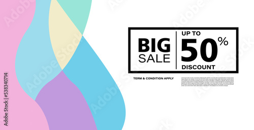 Colorful abstract geometric or fluid banner template. Giveaway, discount, cash back, gift card, and member card bonus design template.