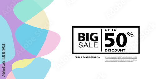 Colorful abstract geometric or fluid banner template. Giveaway, discount, cash back, gift card, and member card bonus design template.