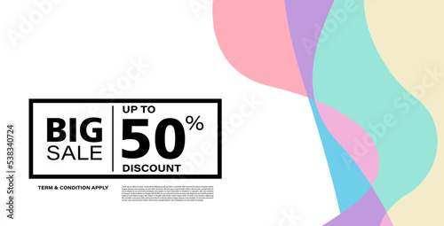 Colorful abstract geometric or fluid banner template. Giveaway, discount, cash back, gift card, and member card bonus design template.