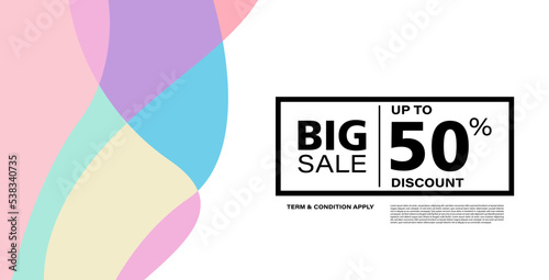 Colorful abstract geometric or fluid banner template. Giveaway, discount, cash back, gift card, and member card bonus design template.