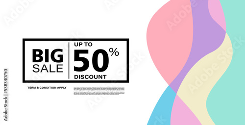 Colorful abstract geometric or fluid banner template. Giveaway, discount, cash back, gift card, and member card bonus design template.