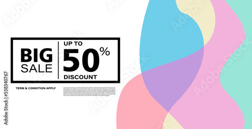 Colorful abstract geometric or fluid banner template. Giveaway, discount, cash back, gift card, and member card bonus design template.