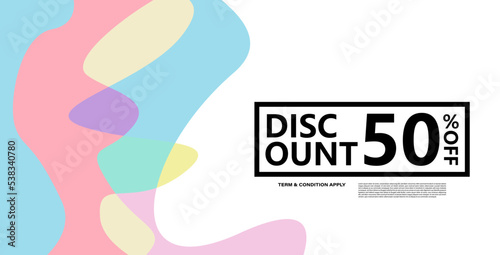 Colorful abstract geometric or fluid banner template. Giveaway, discount, cash back, gift card, and member card bonus design template.