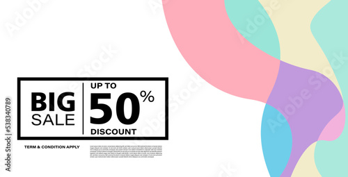 Colorful abstract geometric or fluid banner template. Giveaway, discount, cash back, gift card, and member card bonus design template.
