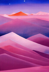 Leinwandbilder Rosa pink desert  © Photobank