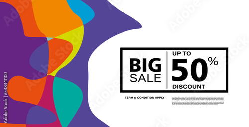 Colorful abstract geometric or fluid banner template. Giveaway, discount, cash back, gift card, and member card bonus design template.