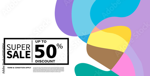 Colorful abstract geometric or fluid banner template. Giveaway, discount, cash back, gift card, and member card bonus design template.