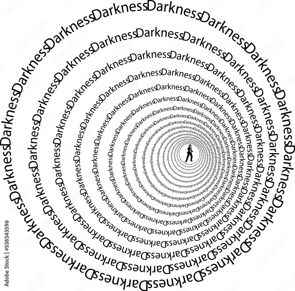 vector illustration of a circle with a person in the center of the circle vector illustration of a circle with a person in the center of the circle
