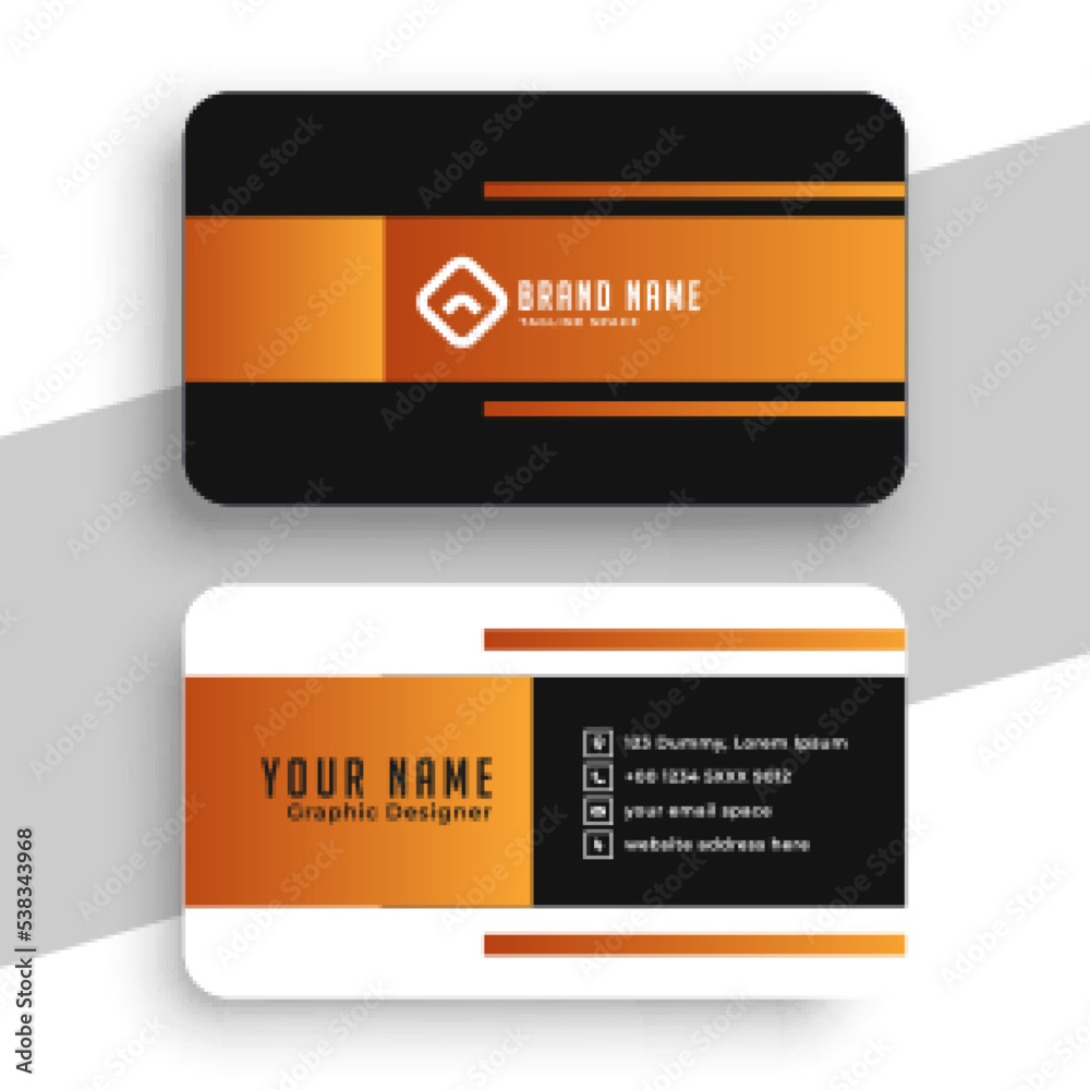 Professional black and golden elegant business card template Professional black and golden elegant business card template