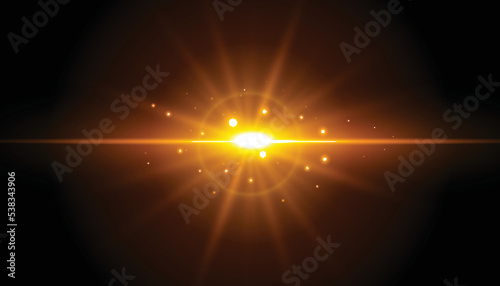 Black background with glowing light flare effect design