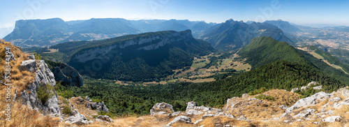 Fototapeta Naklejka Na Ścianę i Meble -  Panorama von der Pointe de la Cochette, Parc régional naturel de Chartreuse