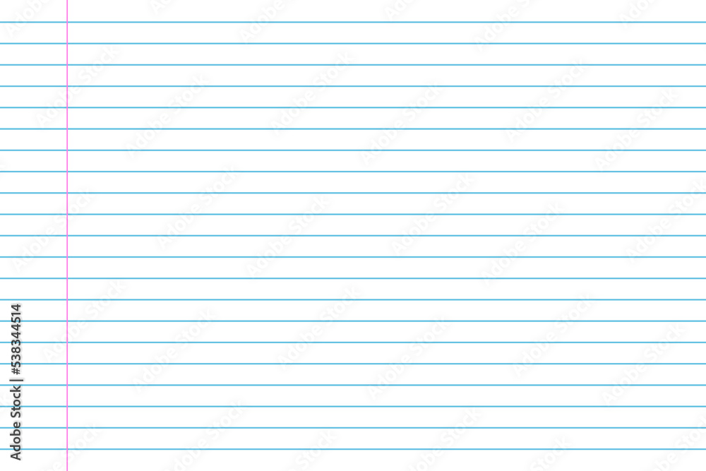 Notebook paper background. Horizontal lined note document. Notebook paper background. Horizontal lined note document.