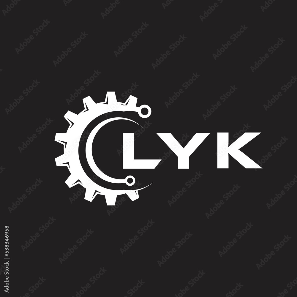 LYK letter technology logo design on black background. LYK creative initials letter IT logo concept. LYK setting shape design.
LYK letter technology logo design on black background. LYK creative initials letter IT logo concept. LYK setting shape design.