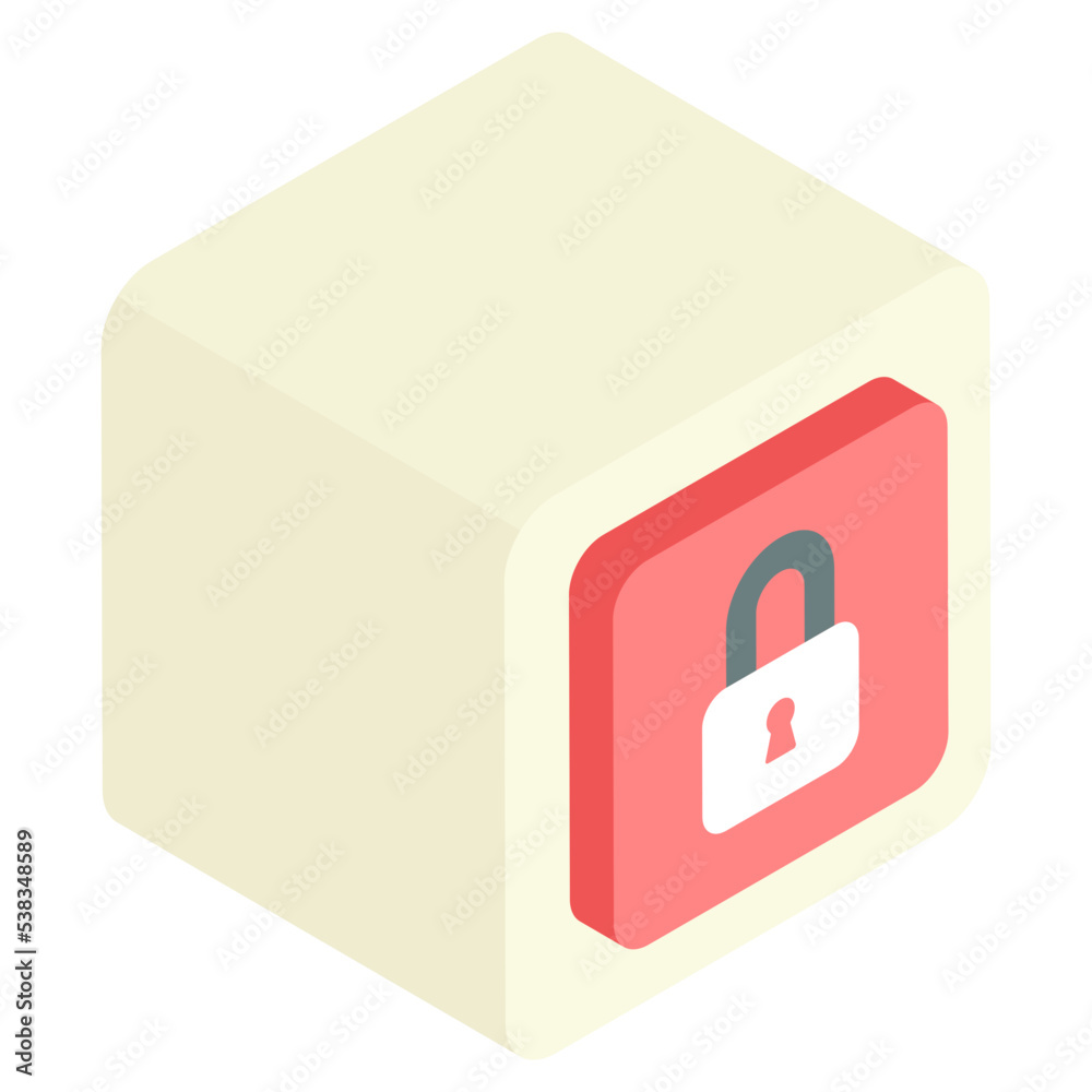 An editable design icon of bank locker An editable design icon of bank locker