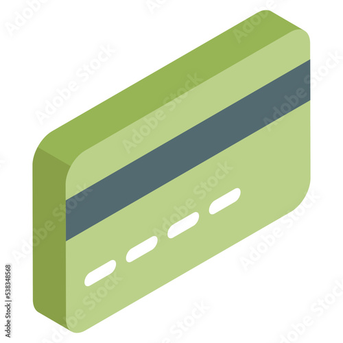 Trendy design icon of atm card