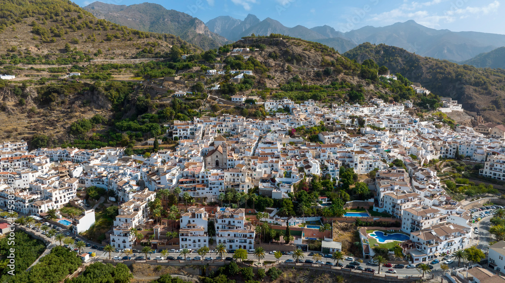 vistas del bonito pueblo de Frigiliana en la provincia de Málaga, España