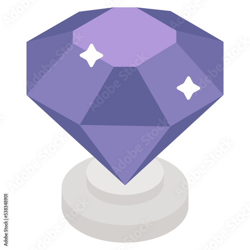 An icon design of diamond 