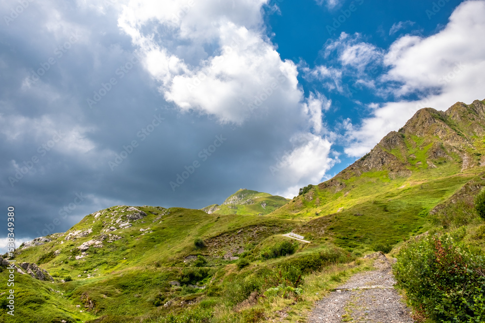Fototapeta premium Summer day trekking in the Carnic Alps, Friuli Venezia-Giulia, Italy