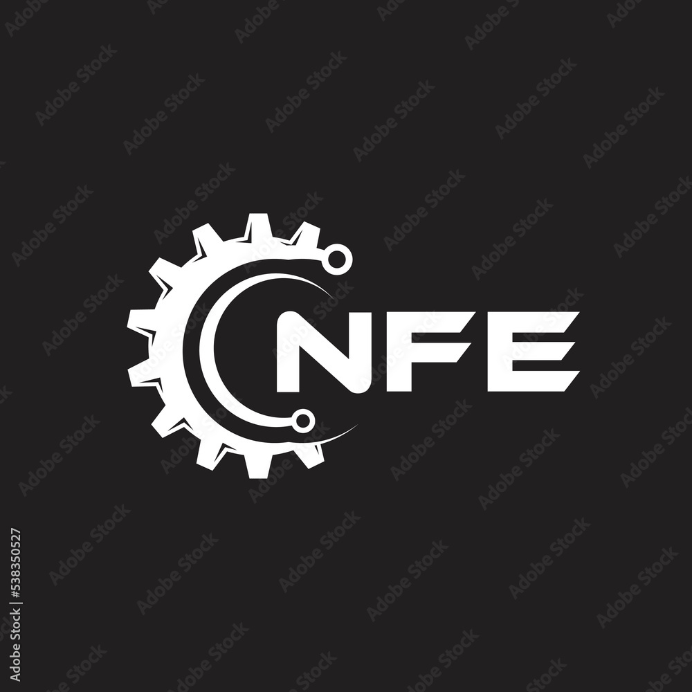 NFE letter technology logo design on black background. NFE creative initials letter IT logo concept. NFE setting shape design.
NFE letter technology logo design on black background. NFE creative initials letter IT logo concept. NFE setting shape design.