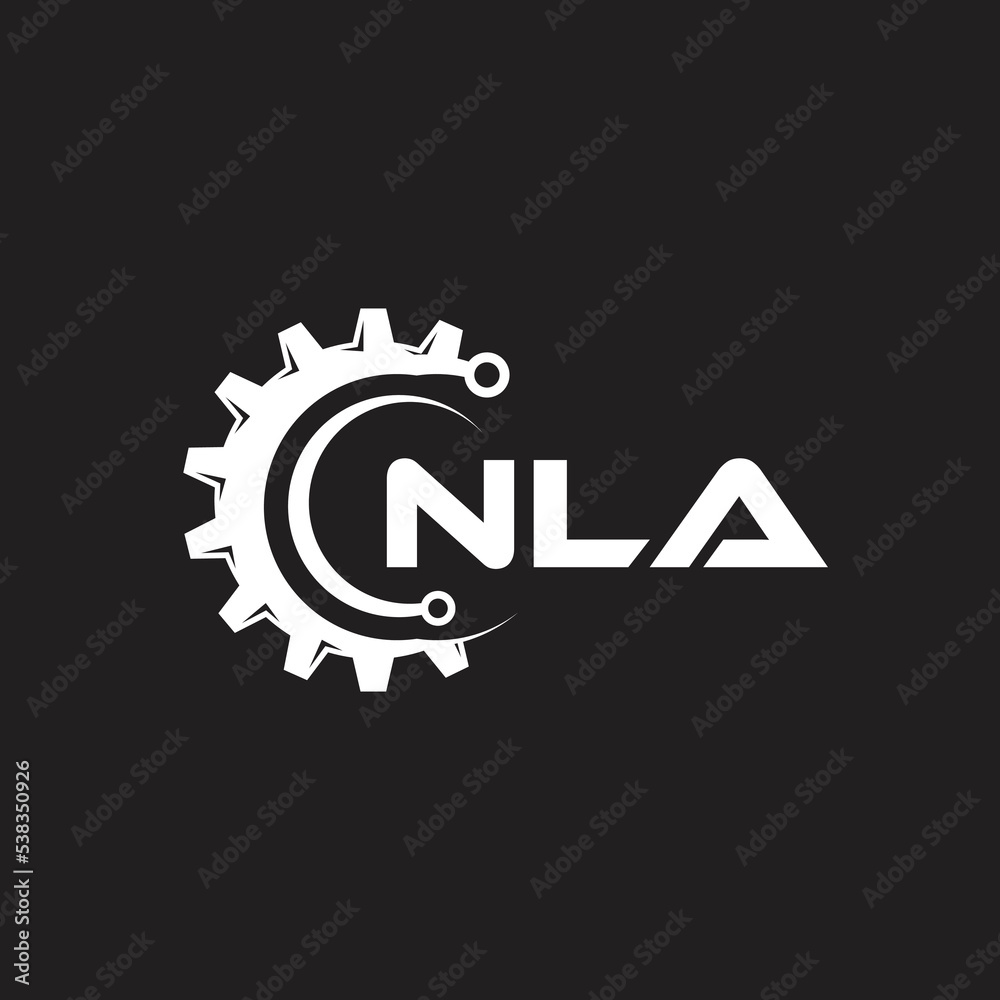 NLA letter technology logo design on black background. NLA creative initials letter IT logo concept. NLA setting shape design.
NLA letter technology logo design on black background. NLA creative initials letter IT logo concept. NLA setting shape design.