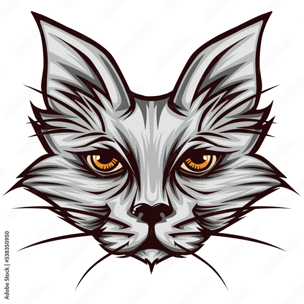 Fototapeta premium black cat face
