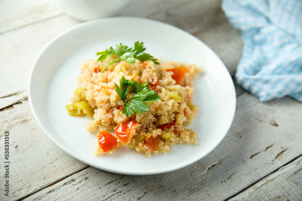 Healthy quinoa pilau with vegetables Healthy quinoa pilau with vegetables