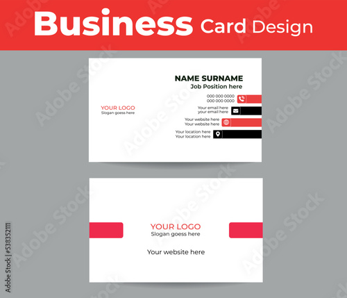 Simple Business card Design template 