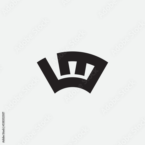 Initial letter LM monogram logo template.