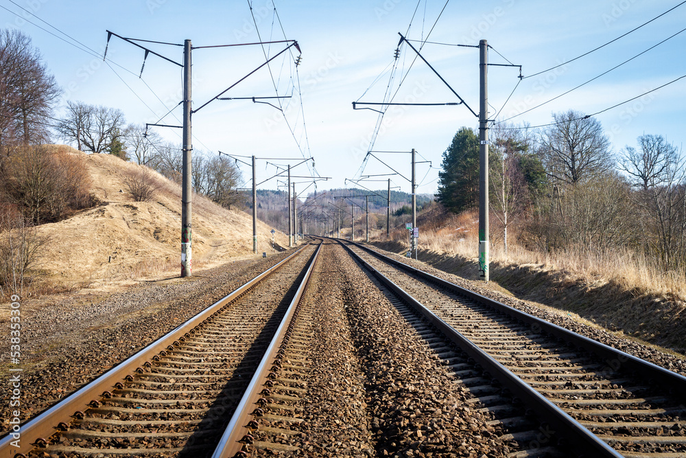 View of railway tracks