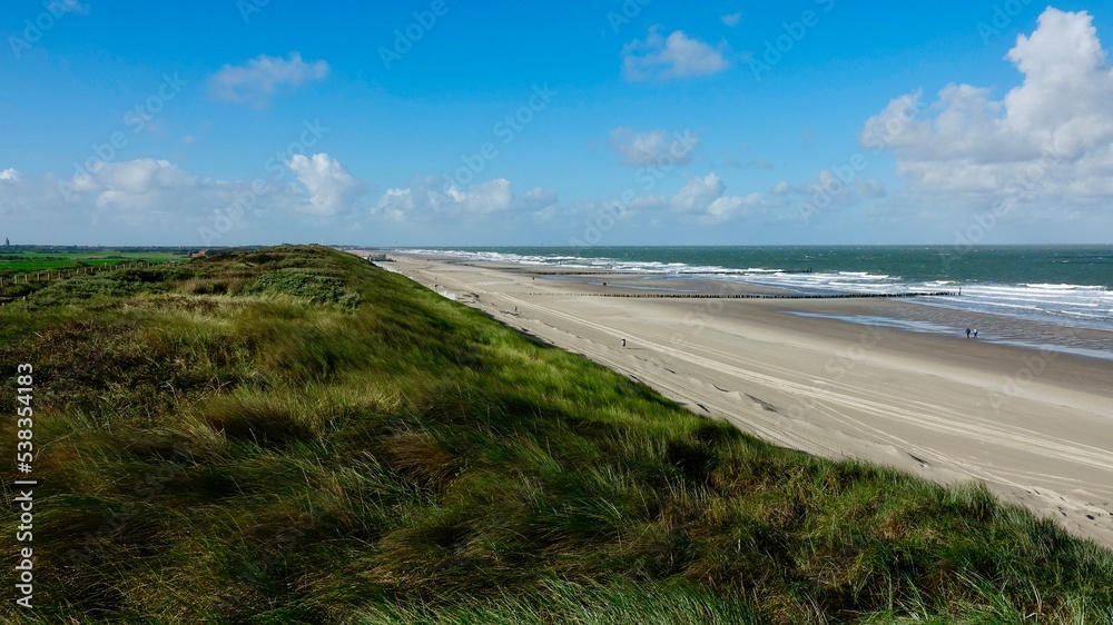 Dünenlandschaft an der Nordsee in den Niederlanden