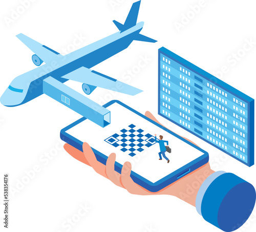 スマートフォンでの飛行機チェックイン