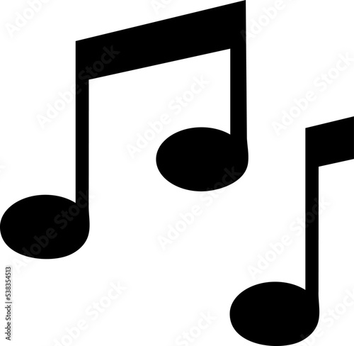 Musical note icon vector on white background.eps