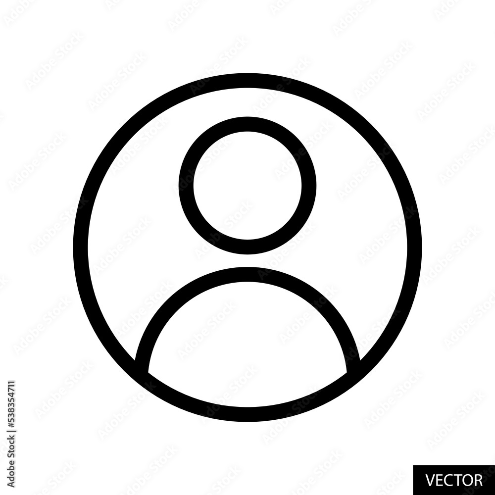 User or Profile vector icon in line style design for website design, app, UI, isolated on white background. Editable stroke. Vector illustration. User or Profile vector icon in line style design for website design, app, UI, isolated on white background. Editable stroke. Vector illustration.