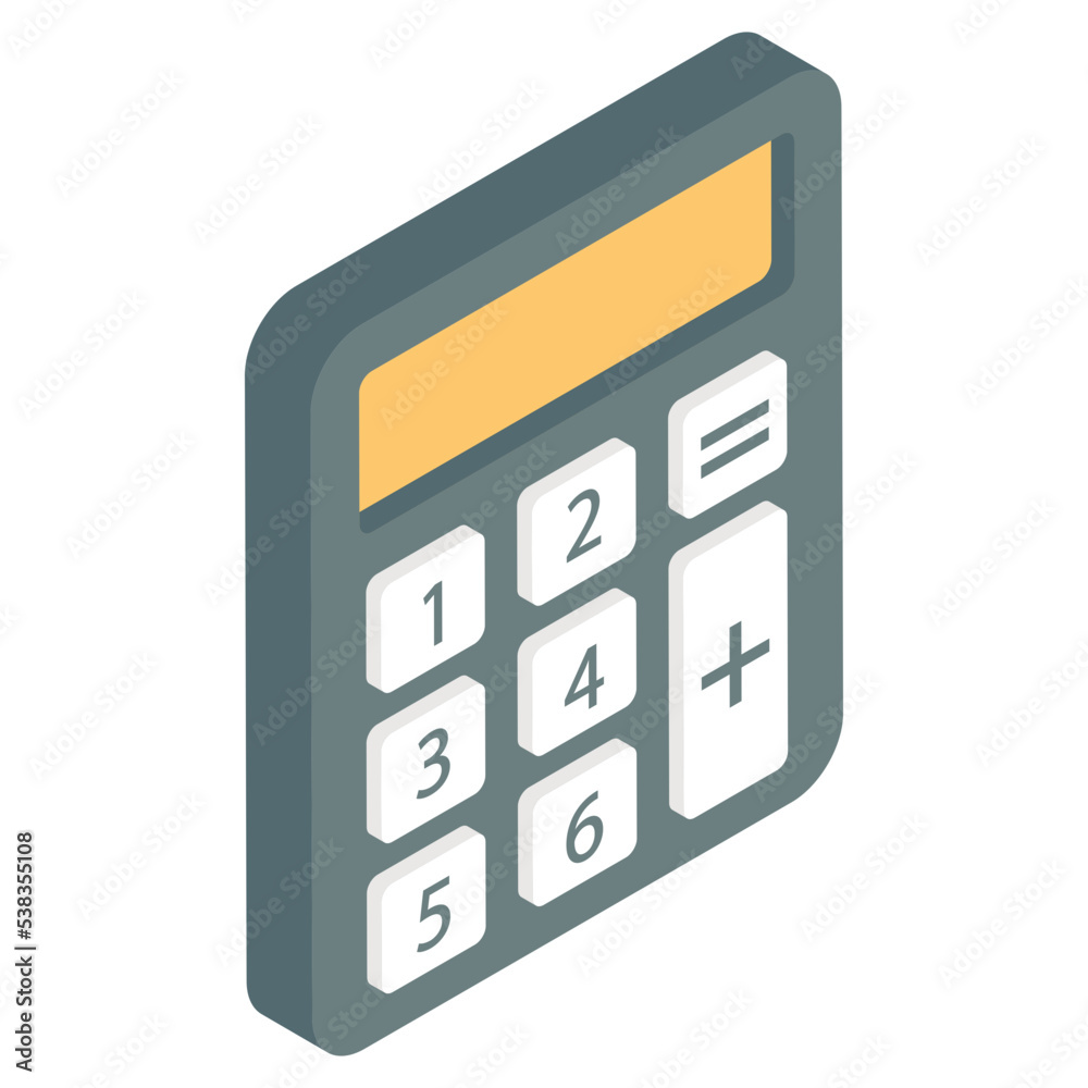 Modern style vector of calculator icon Modern style vector of calculator icon