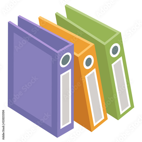 An icon design of binders 