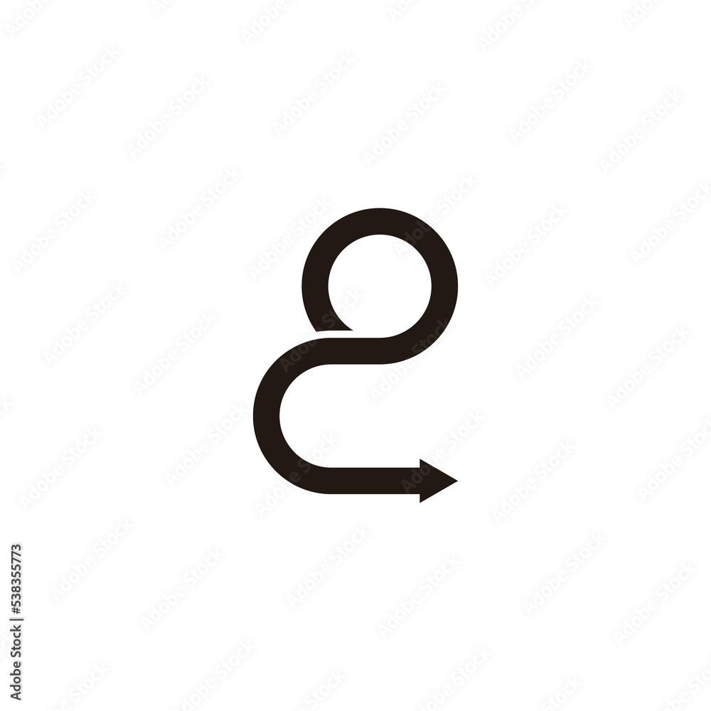 letter 2d abstract loop line logo vector letter 2d abstract loop line logo vector