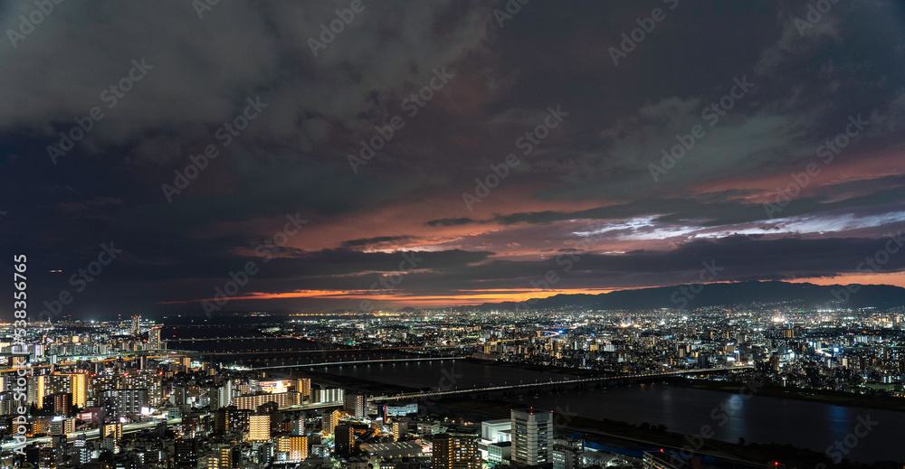 Fototapeta premium 都心夕景