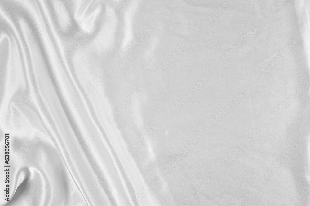 Obraz premium Elegant White Silk Background with Copy Space