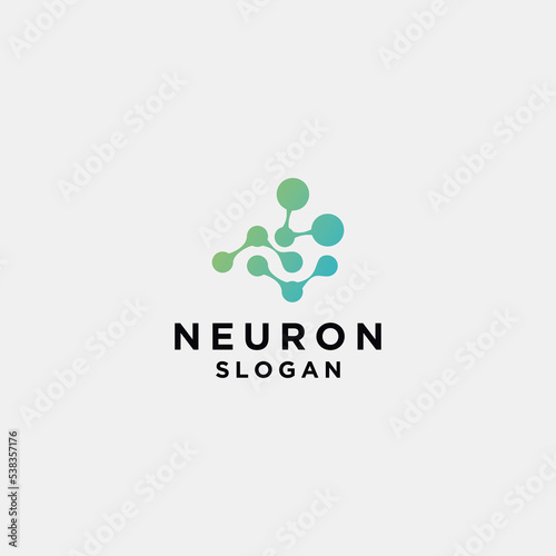Neuron logo icon vector image