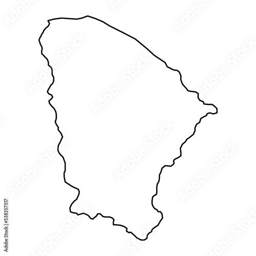 Ceara Map, state of Brazil. Vector Illustration. photo
